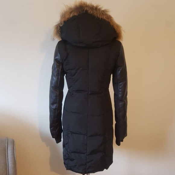 ⚡SOLD⚡NWOT Rudsak Atlier Noir Women's Down Genuine Fur + Leather Parka - Picture 7 of 14